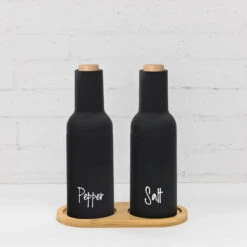Salt & Pepper Grinder Bundle -Pretty Little Designs stylish black gravity salt pepper grinders