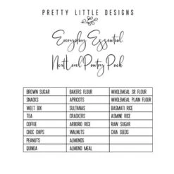 Everyday Essential Pantry Label Packs -Pretty Little Designs table all 02
