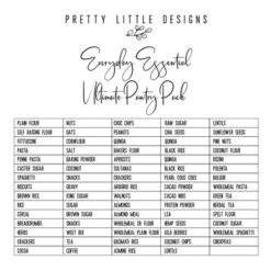 Everyday Essential Pantry Label Packs -Pretty Little Designs table all 04