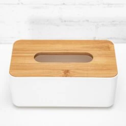 Tissue Box With Bamboo Lid 8 Tissue Box With Bamboo Lid -Pretty Little Designs tissue box in bathroom