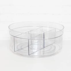 Large Crystal Multi Compartment Turntable -Pretty Little Designs versatile multi compartment lazy susan