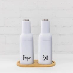 Salt & Pepper Grinder Bundle -Pretty Little Designs white gravity salt pepper grinders